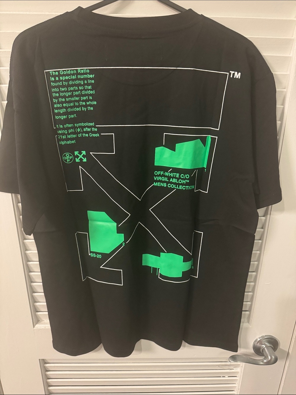 New!🔥Off-White Black T-Shirt with Neon Green Circular Logo and Text!🔥